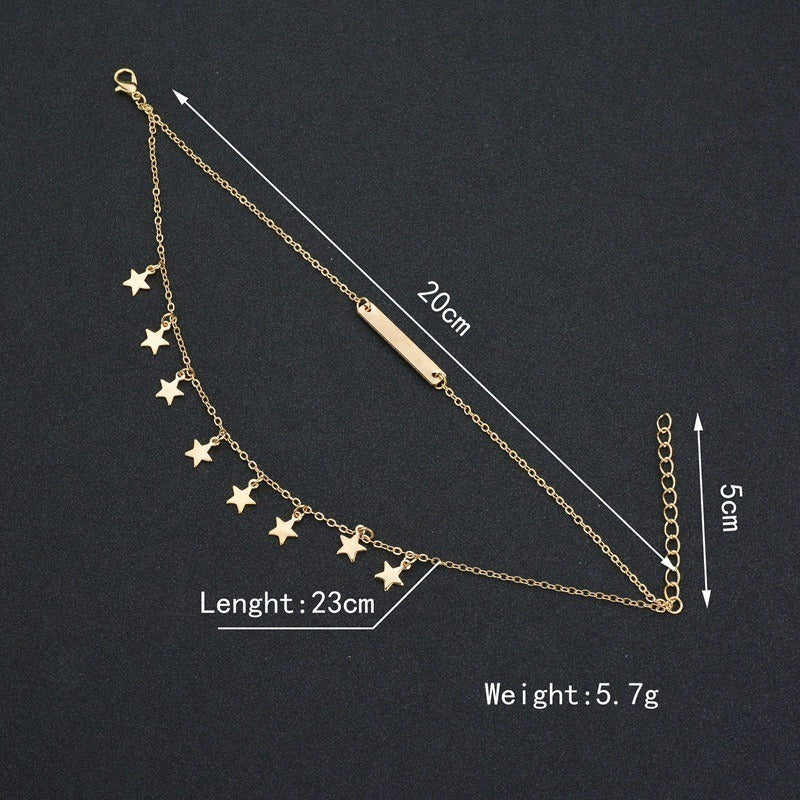 multi-layer pendant anklet to make your foot gorgeous