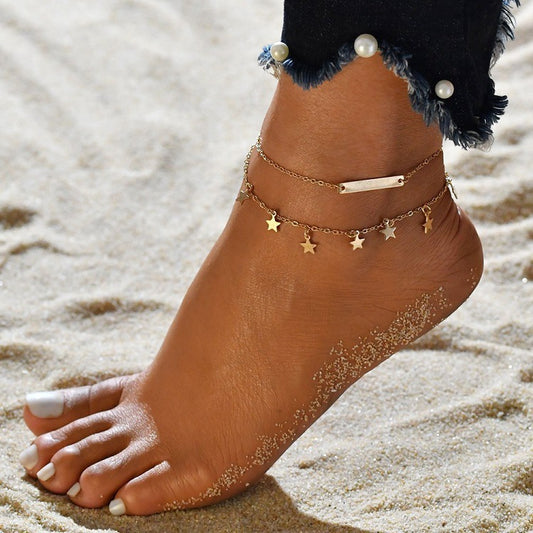 multi-layer pendant anklet to make your foot gorgeous